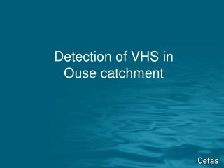 Detection of VHS in Ouse catchment