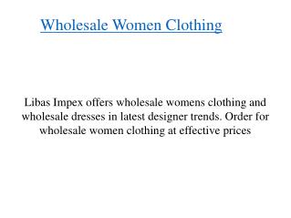 Wholesale Women Clothing