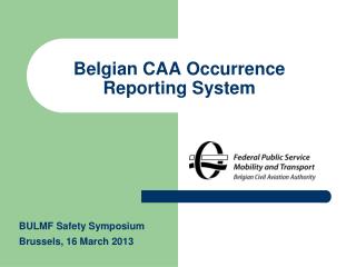 Belgian CAA Occurrence Reporting System