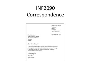 INF2090 Correspondence