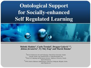 Ontological Support for Socially-enhanced Self Regulated Learning