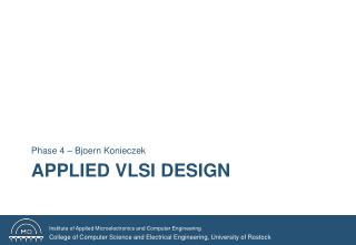 Applied VLSI Design