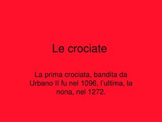 Le crociate