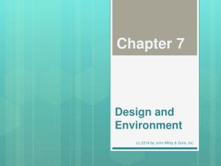 Design and Environment