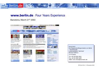 berlin.de - Four Years Experience