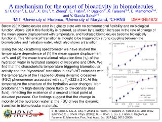 A mechanism for the onset of bioactivity in biomolecules