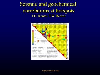 Seismic and geochemical correlations at hotspots J.G. Konter, T.W. Becker
