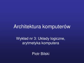 Architektura komputerów