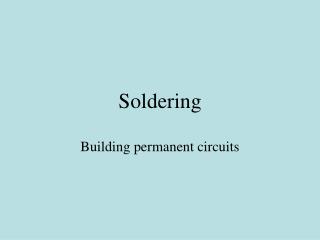 Soldering