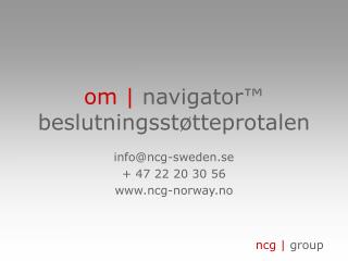om | navigator™ beslutningsstøtteprotalen