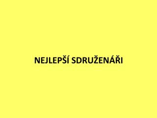 NEJLEPŠÍ SDRUŽENÁŘI