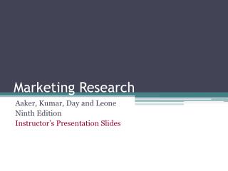 Marketing Research