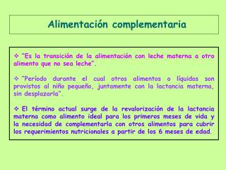 Alimentación complementaria