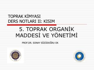 TOPRAK KİMYASI DERS NOTLARI II: KISIM