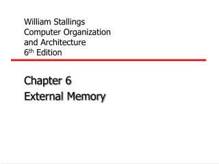 William Stallings Computer Organization and Architecture 6 th Edition