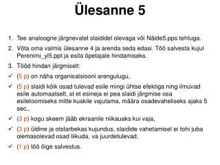 Ülesanne 5