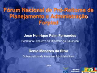 Fórum Nacional de Pró-Reitores de Planejamento e Administração Forplad