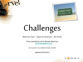 Challenges Build Your Team | Equip Your Business | Win Prizes