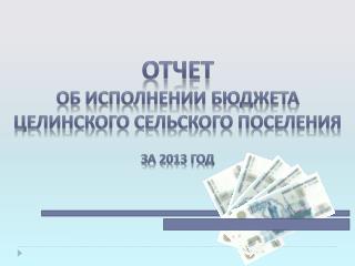 Отчет об исполнении Бюджета Целинского сельского поселения за 2013 год