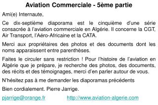 Aviation Commerciale - 5ème partie Ami(e) Internaute,