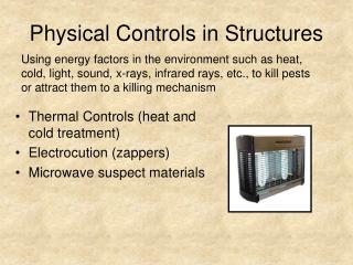 Physical Controls in Structures