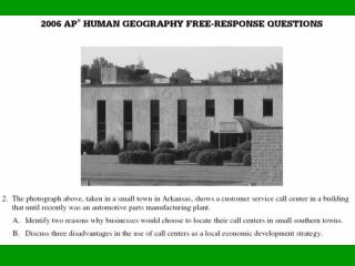 Topic V: Agriculture and Rural Land Use