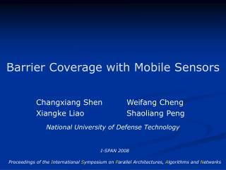 Barrier Coverage with Mobile Sensors