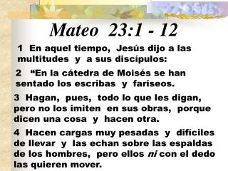 Mateo 2 3:1 - 12