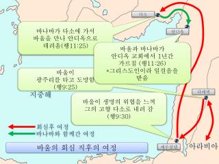 바울의 회심 직후의 여정