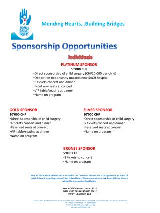 Sponsorship Opportunities