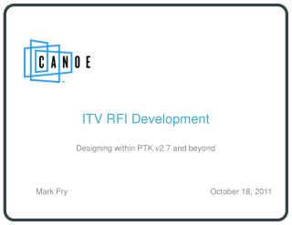 ITV RFI Development