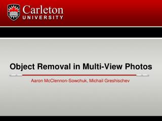 Object Removal in Multi-View Photos