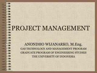 PROJECT MANAGEMENT