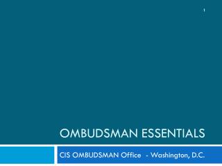 Ombudsman Essentials
