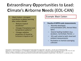 E xtraordinary O pportunities to L ead: C limate’s A irborne N eeds (EOL-CAN)