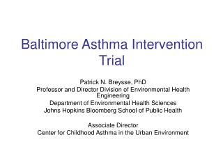 Baltimore Asthma Intervention Trial