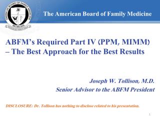 The American Board of Family Medicine