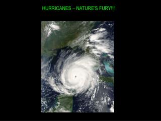 HURRICANES – NATURE’S FURY!!!