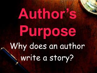 Author’s Purpose