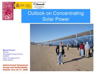 Outlook on Concentrating Solar Power