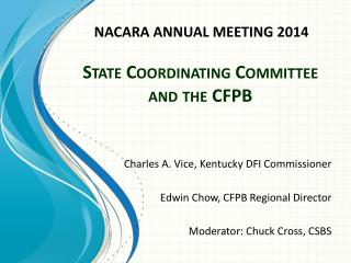 State Coordinating Committee and the CFPB