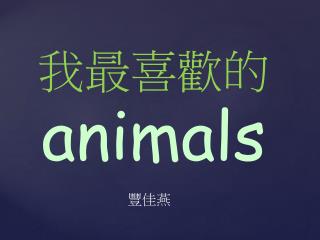 我最喜歡的 animals