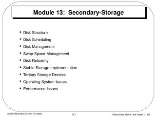Module 13: Secondary-Storage