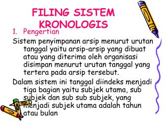 FILING SISTEM KRONOLOGIS