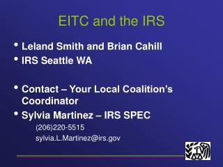 EITC and the IRS