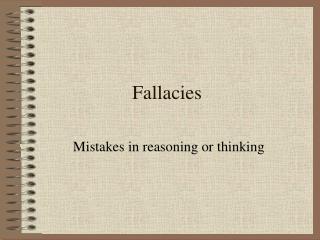 Fallacies