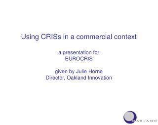 Using CRISs in a commercial context
