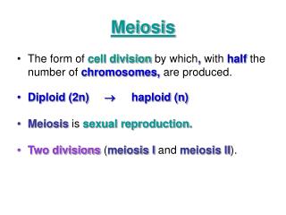 Meiosis