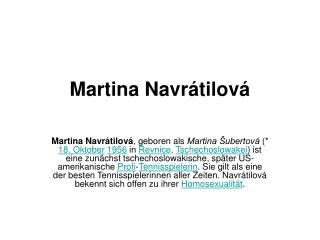 Martina Navrátilová