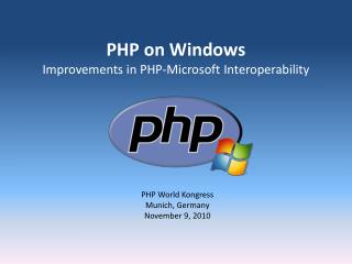 PHP on Windows Improvements in PHP-Microsoft Interoperability